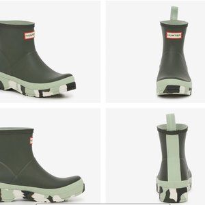 NIB Hunter Play Short Splash 10 Green Rubber Boots